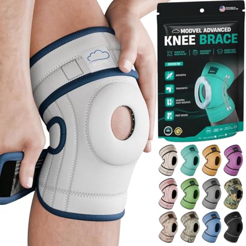 Image of Modvel ELITE Knee Brace for Men & Women - Patella Gel Pads & Side Stabilizers for ACL, Meniscus Tear, Arthritis & Injury Recovery - Maximum Support for Running, Sports & Joint Pain Relief