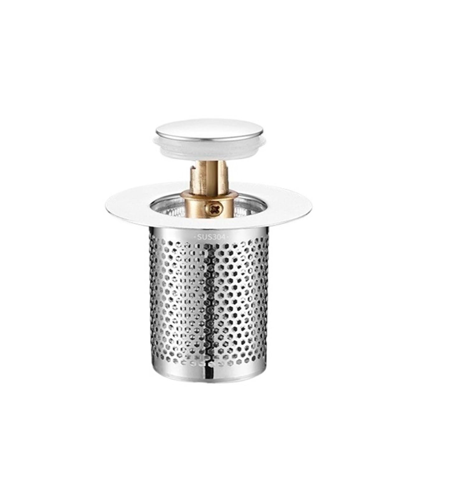 Stainless Steel Pop-Up Basin Stopper with Anti-Odor Core(A50 copper core 2)