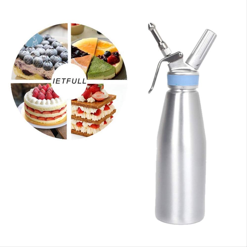 Sifone da Cucina Panna Dispenser per Panna Montata Crema Schiumogena 1000ml Macchina per Panna Montata Portatile con 3 Punte in Acciaio Inossidabile