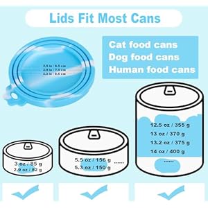 Comtim 5 PCS Pet Food Can Lids & Spoons Set - Silicone Dog Cat Food Can Covers Lids Top/Multi-Function Cat Food Spoon Spatula Can Opener for Wet Food/Long Handle Spoon Easy to Scoop Food Comtim 5 PCS Pet Food Can Lids Spoons Set Silicone Dog Cat Food Can Covers Lids TopMulti Function Cat Food Spoon Spatula Can Opener for Wet FoodLong Handle Spoon Easy to Scoop Food