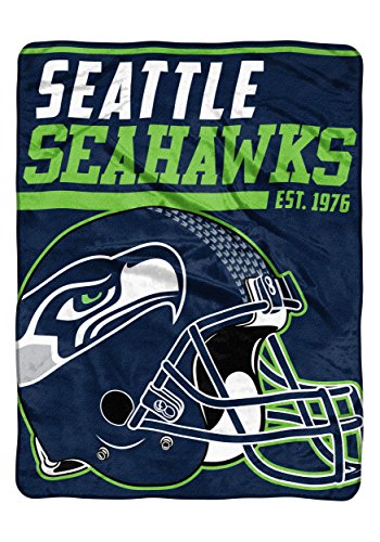 Northwest NFL Seattle Seahawks Unisex-Adult Micro Raschel Throw Blanket 46 x 60 40-Yard Dash
