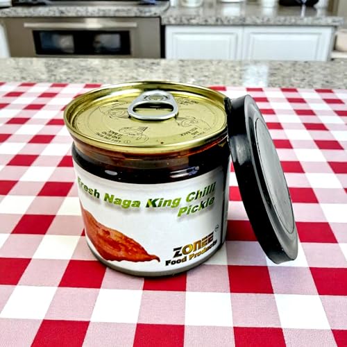 Image of Made in NAGALAND | ZONEE | Fresh Naga King Chilli Pickles | One of the hotest Chilli in the world, Intense Heat with Refreshing Citrus Tang, Garlic, and Mustard Oil 180g