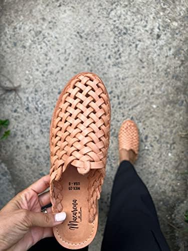 Macarena Collection Huarache Sandal Colorful Leather Mexican Style Color Tan Panal (us_footwear_size_system, adult, women, numeric, medium, numeric_8) | Image 5