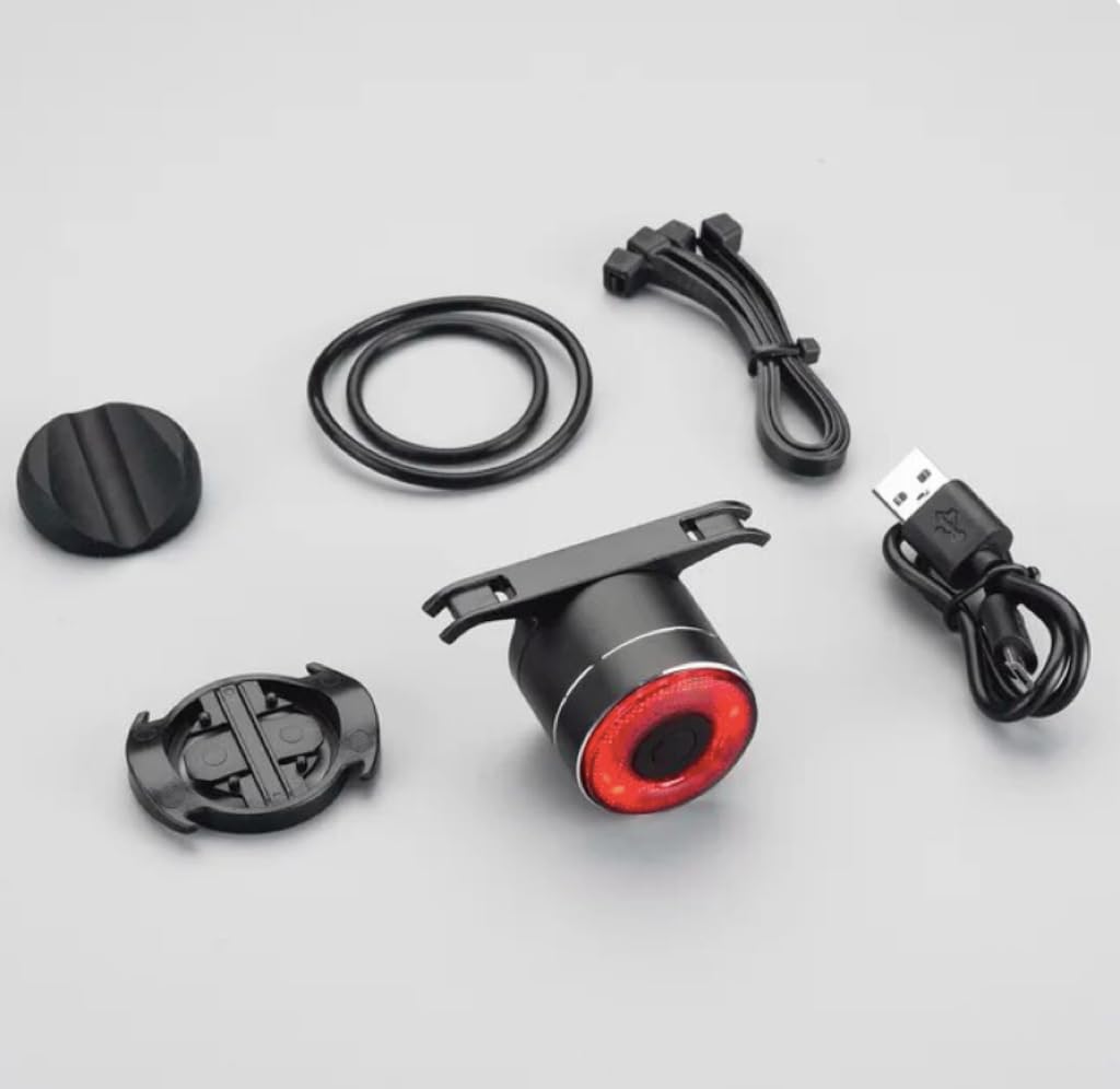 Luce Posteriore LED per Bicicletta - Nuovo 2026 - Fanale USB Ricaricabile con Freno Intelligente - Luce Bici Corsa Super Luminosa - 4 Modalità - Faro Posteriore Ciclismo - Smart Light per MTB