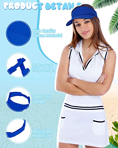 Yahenda 50 Pcs Sun Visor Hats Bulk Unisex Sport Wear Athletic Golf Visor Cap Adjustable Softball Visor Sun Hat For Women Men (Colorful) #TOP2