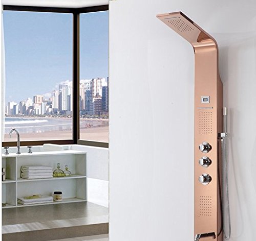 Colonne de douche or rose acier inoxydable multi-usage Senior pour salle de bain