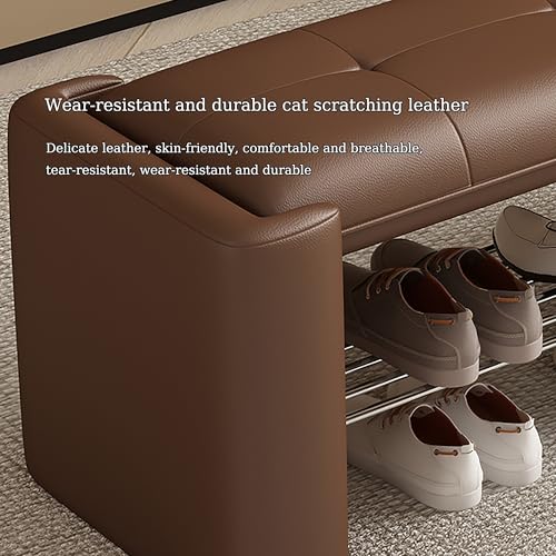 Banc de bout de lit capitonné pour ranger et s'asseoir confortablement