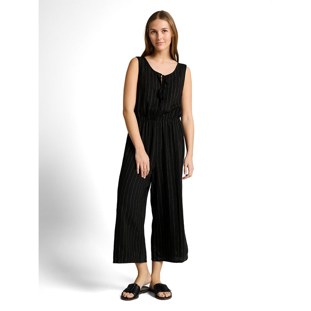 TOM TAILOR Denim Damen 1050302 Jumpsuit mit Leinenanteil