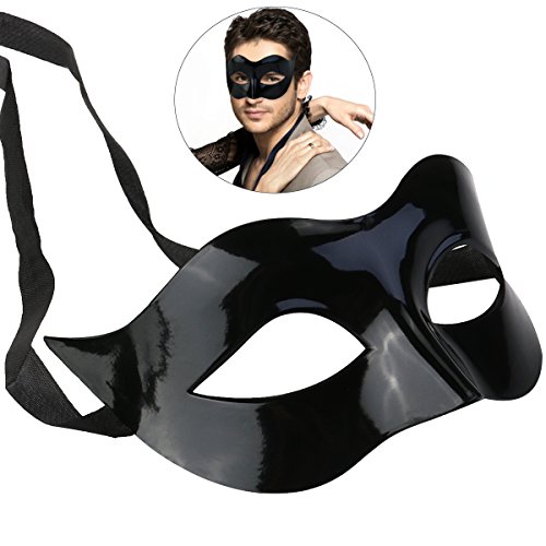 FAVOMOTO Masquerade Costume Mask Black for Men Women Party Ball Halloween Mask - Image 2