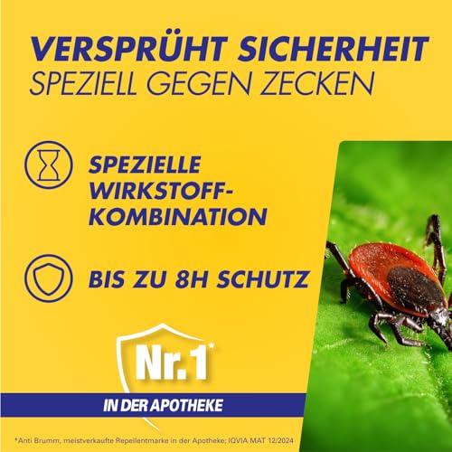 Anti Brumm Zecken Stopp Pumpspray, 150ml: Repellent für den zuverlässigen Zeckenschutz, Zeckenspray mit Icaridin und Eucalyptus citriodora Öl