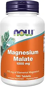 Magnésio Dimalato Malate Now Foods 180 Tabletes Importado (180)