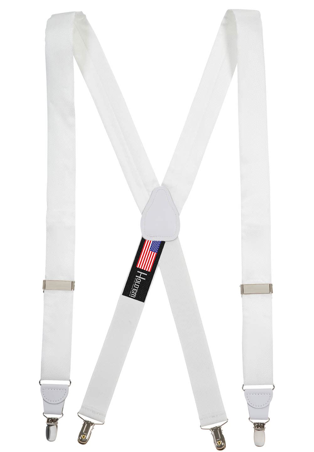 Hold'Em 100% Silk Suspenders for Men Clip End Dress Tuxedo Suspender Made in USA