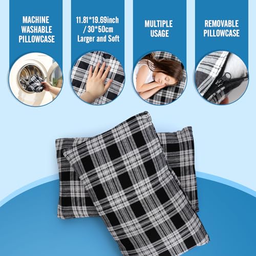 Image of Double Sleeping Bag Flannel for Adults with 2 Pillows 2 Person Sleeping Bags Camping XXL Queen Size Two Person Sleeping Bag for Cold Weather
