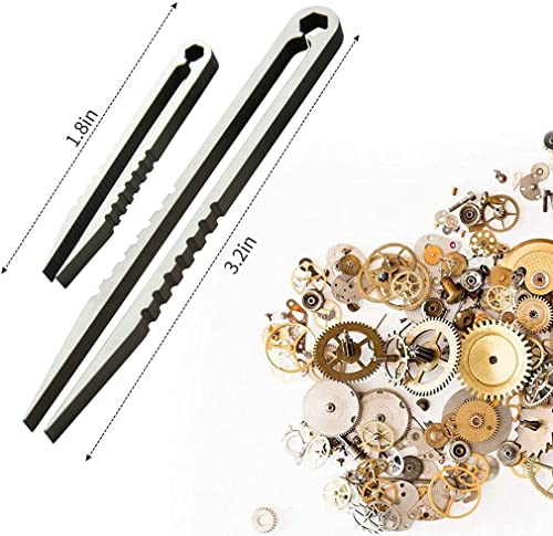 Canku 2Pcs Mini Tweezers Titanium Portable Titanium Alloy Edc Tweezers Survival Camping Outdoor Travel Mini Tool(Silver) … #TOP1