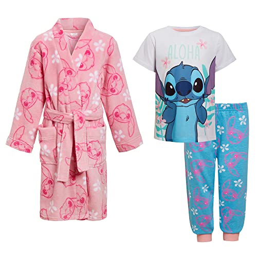 Girls Lilo And Stitch Dressing Gown + Pyjamas 13-14 Years Multi