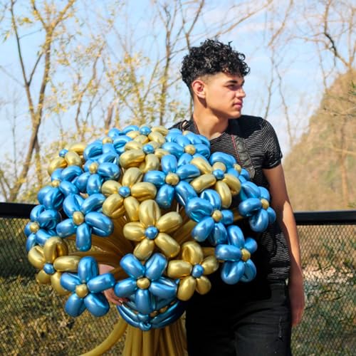 Image of Metallic Multi Long Balloons Premium 260 Twisting Animals Magic Balloons for Birthday Kids Wedding Party Supply 100pcs