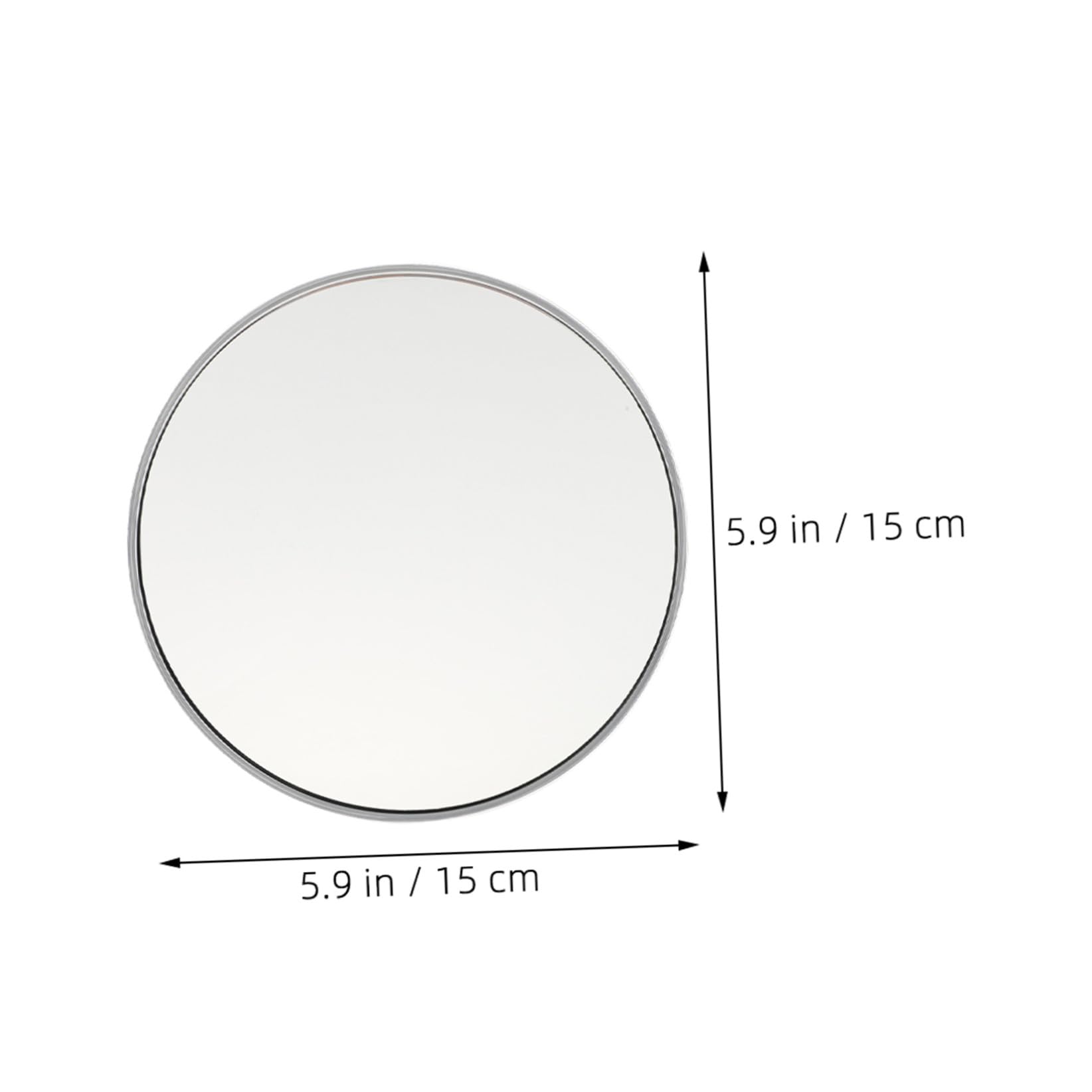 Tofficu Espejo de Baño Diseño de Espejo Curvo y Ventosa de Succión con Aumento 30x en Color Plata y Material Acrílico Adecuado para Maquillaje y Afeitado