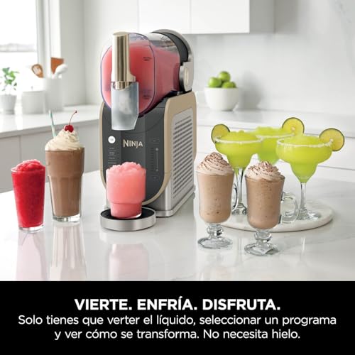 Miniatura 2 de Ninja SLUSHi Máquina de Bebidas Heladas - Prepara Granizados, Cócteles Helados, Frappés, Batidos y Zumos Helados sin Hielo - Gran Capacidad - Piedra Dorada, FS301EUSTGD