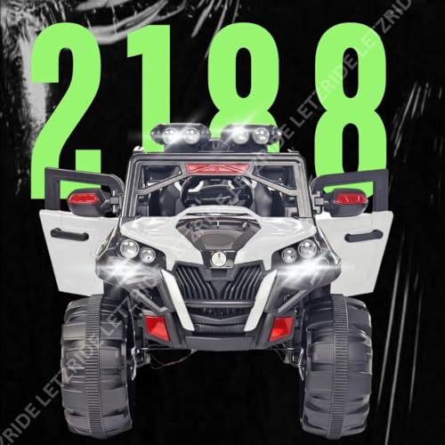 Letzride Grey Electric Ride on for Kids with 12V Battery, Swing Option, Music System, Spring Suspension and Remote Control - Color White - Image 2