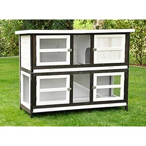 nanook System-konijnenhok, konijnenhok, XXL, caviahok, uitbreidbaar, outdoor, weerbestendig, 120 x 50 x 104 cm