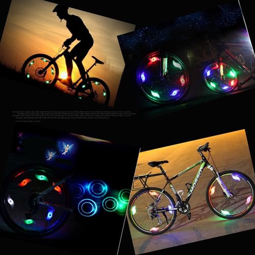 Image of LED Bike Lights for Wheels, Waterproof Wheels Lights with 3 Flash Modes Bike Spoke Light Use for Kids /Adult Bike Wheels Safe Warning, Cycle Tyre Light, Cycle Light, Cycle Gadgets (2Pcs)