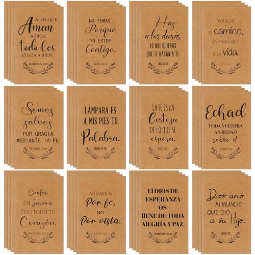 Thenshop 96 cuadernos de regalo cristianos en español, cuadernos religiosos a granel, diario con versículos bíblicos, regalo cristiano para mujeres, colegas, regalos familiares, suministros