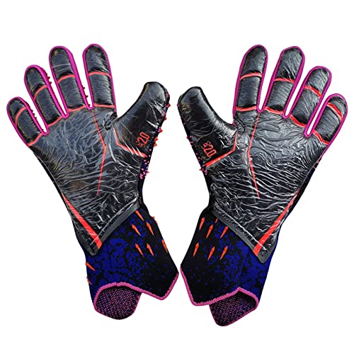Football Goalkeeper Gloves Strong Grip Gloves Soccer Goalkeeper With Fingers Non-Slip Latex Gloves For Adults And Teens, Size 6/7/8/9/10 (Red,9#) #TOP3