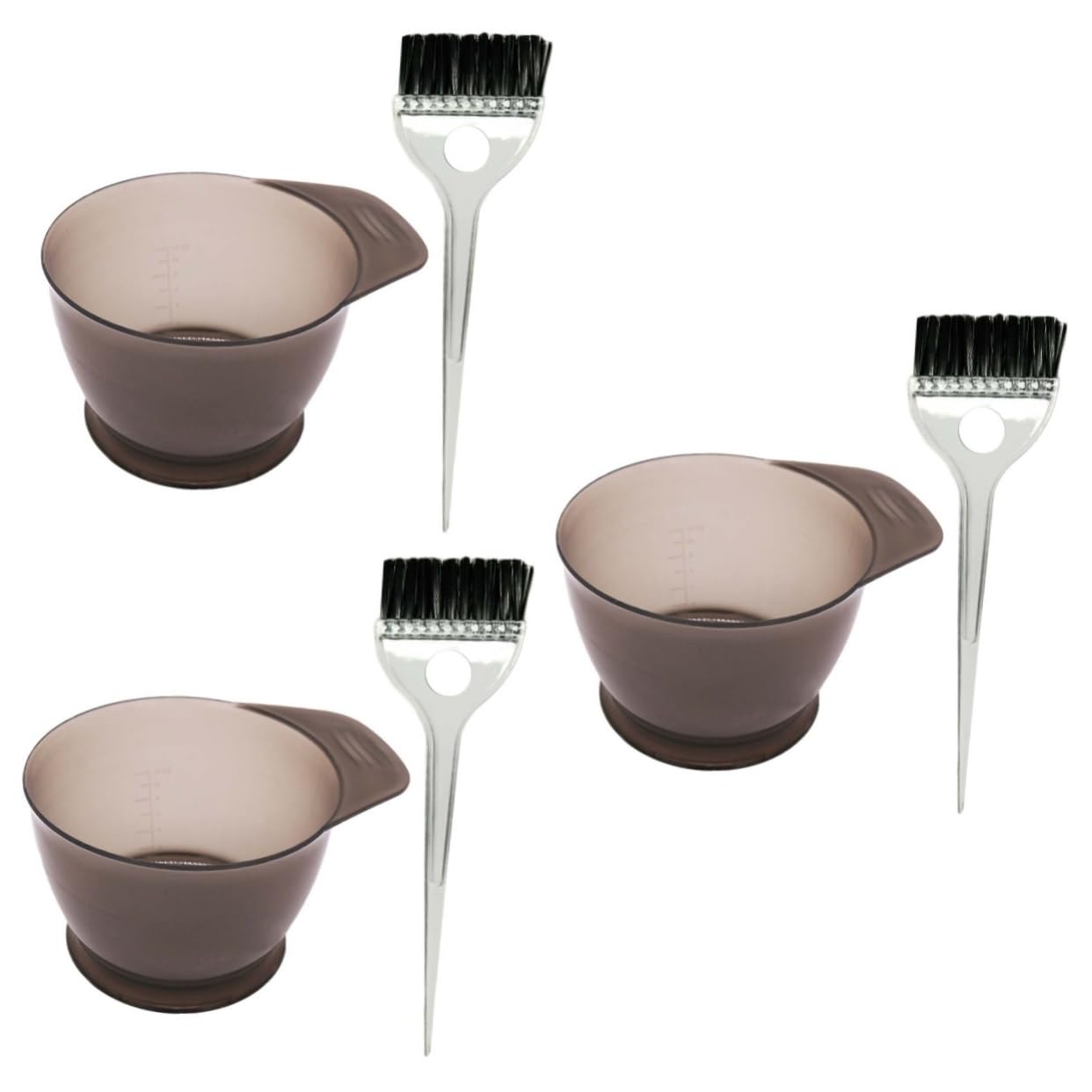 Baluue 6piezas Kit De Coloración Para Cabello Incluye Tazón y Pincel De Aplicación Herramientas De Capilar Accesorios Reutilizables Para Tinte Salones Profesionales