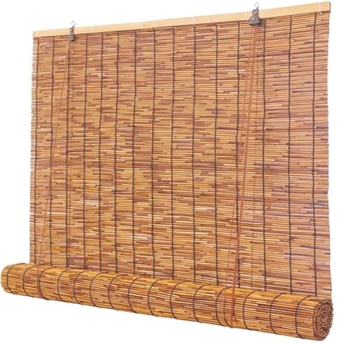 Bamboo Roll Up Blinds for Outdoor Patio, Blackout Bamboo Roller
