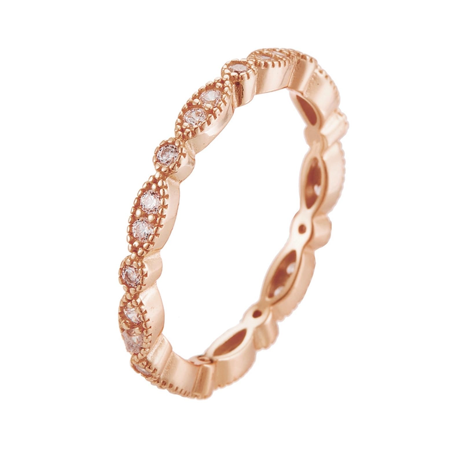 Anillo de compromiso de boda de oro blanco de 9 quilates, anillo de compromiso de boda con moissanita blanca marquesa