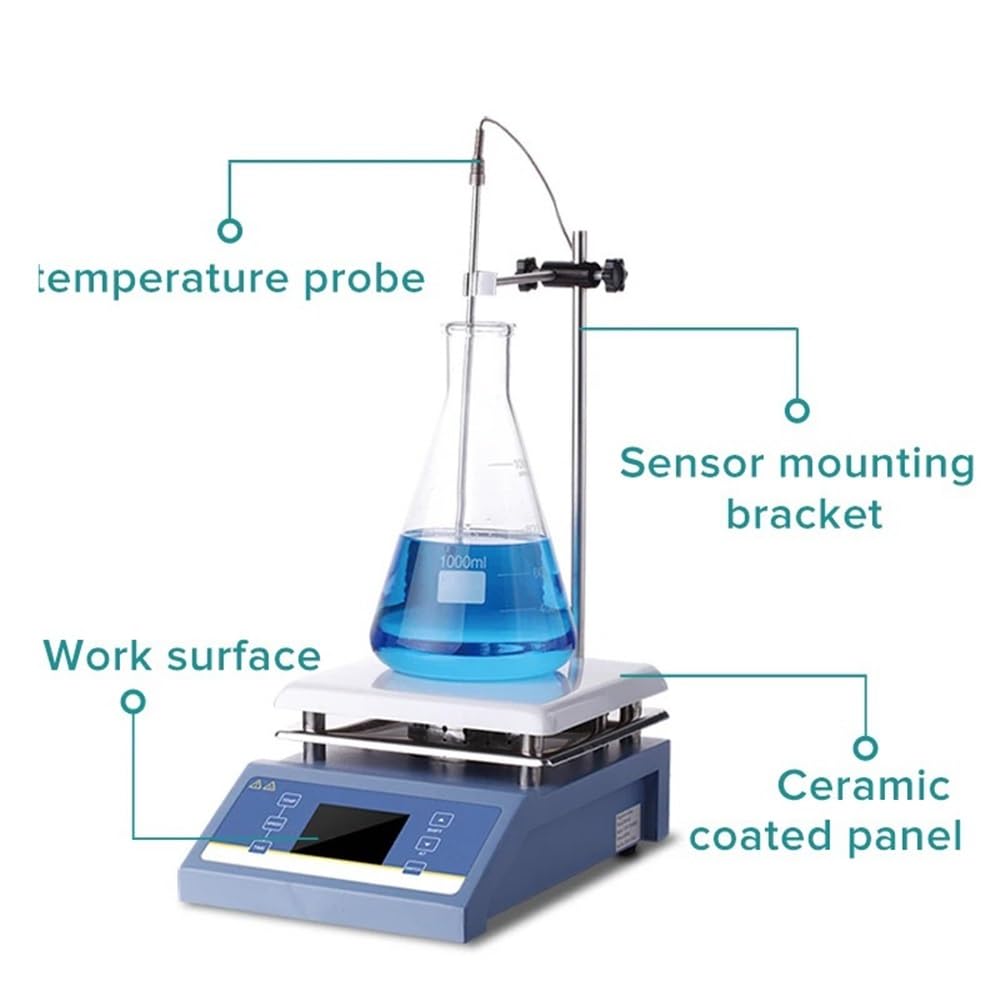 Equipos y suministros de laboratorio Agitador de placa calefactora, agitador laboratorio, termostato exhibición, mezclador, equipo, 1/3L, 5L, 220 V, con barra