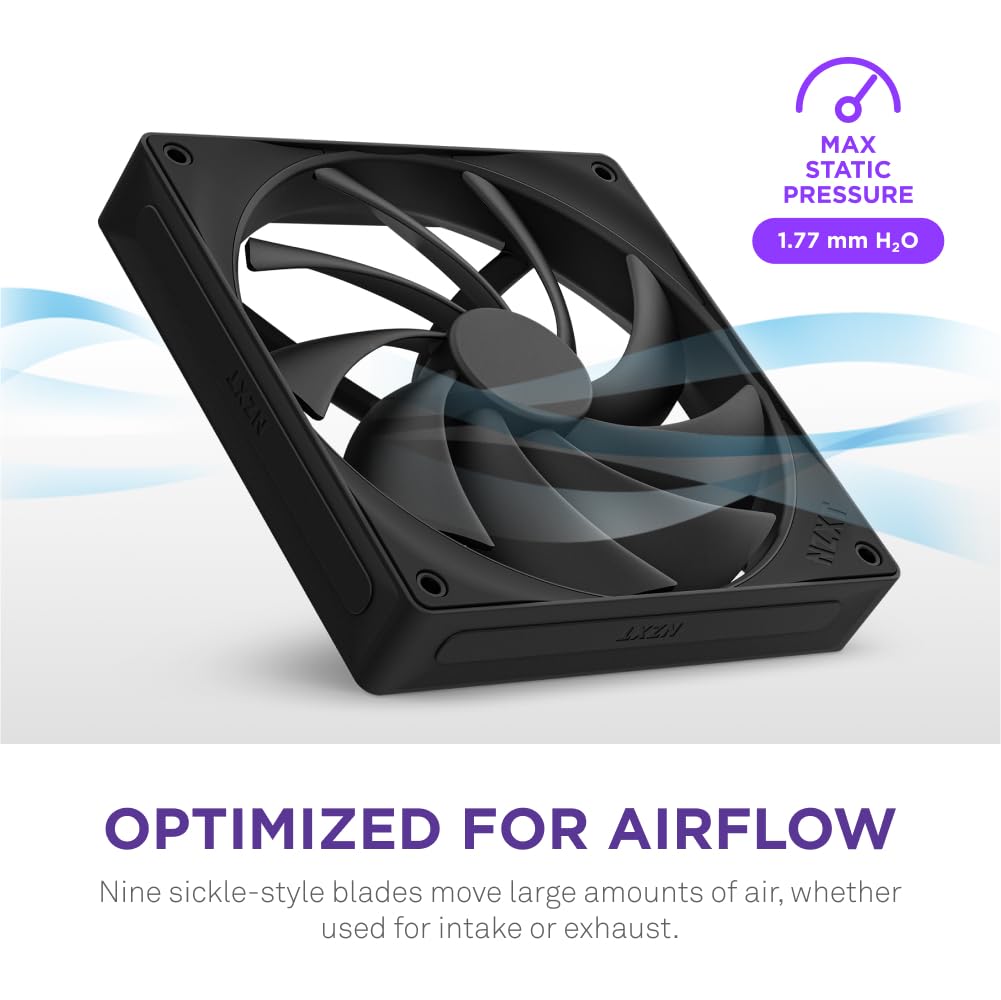 NZXT F140Q Quiet PC Case Fan - Black -2 NZXT F140Q Quiet PC Case Fan - Black -2