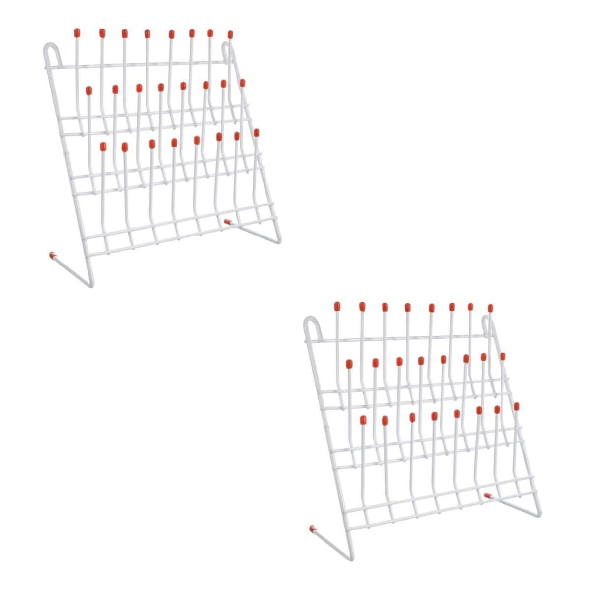 Soporte de Secado para Laboratorio, Rejilla de Tubos, 24 Puestos