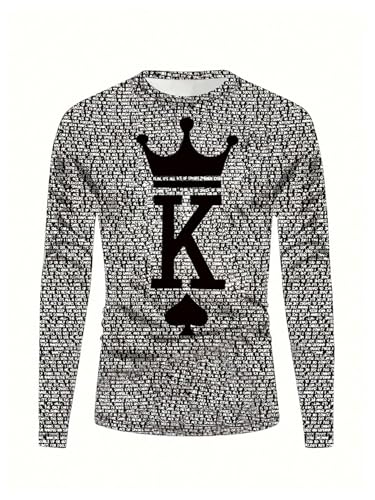 SOLY HUX Men's Letter Print Long Sleeve T Shirt Round Neck Casual Graphic Tees Tops3