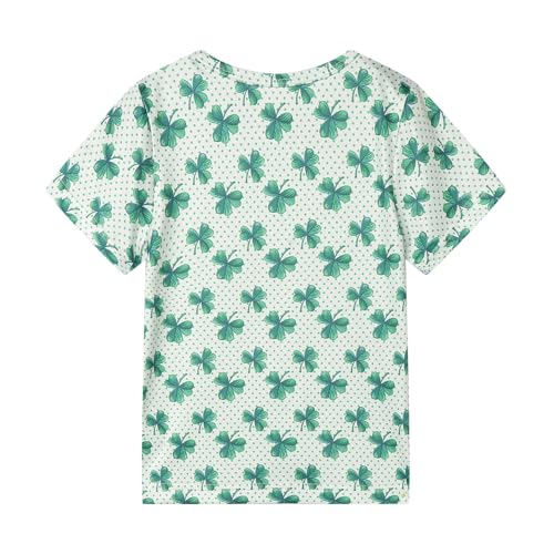 LittleSpring Kids Short Sleeve Tshirt Crewneck Print Summer Tops2