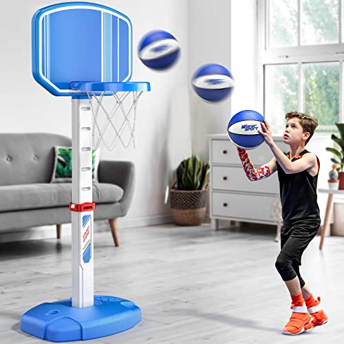 TEMI-Swimming-Pool-Basketball-Hoop-Pool-Toys-with-4-Balls-and-Pump-Adjustable-Height-Poolside-Basketball-Hoops-Water-Basketball-Game-Pool-Toys-for-Kids-and-Adults