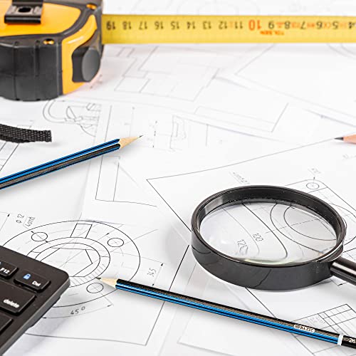 Bazic Drawing Sketching Pencil Set, 6B 5B 4B 3B 2B B Hb F H 2H 4H 6H, Professional Graphite Sketch Kit Pencils For Adults Artists (12/Pack), 1-Pack #TOP3