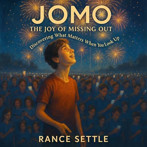 Diseño de la portada del título JOMO: The Joy of Missing Out