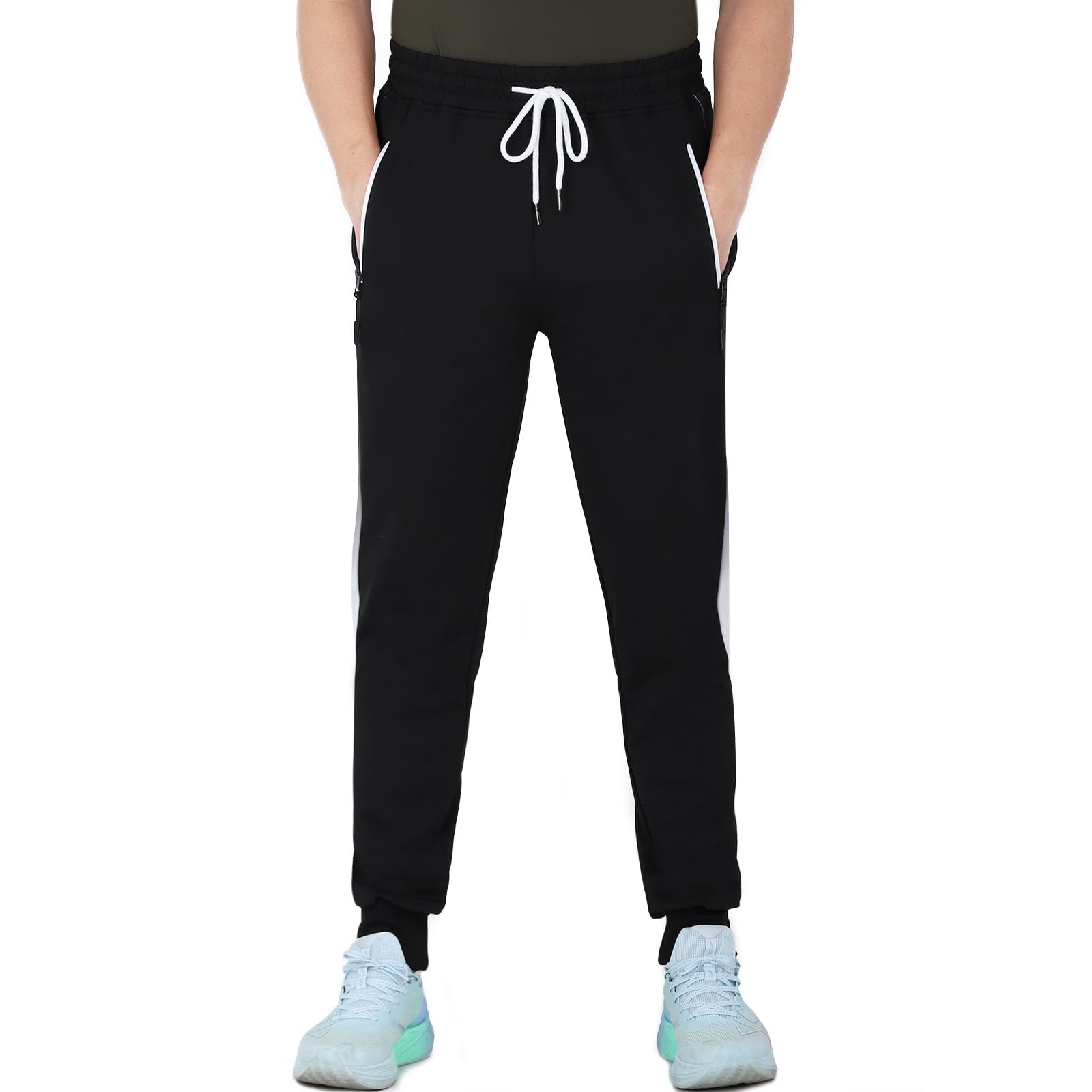 LY4U Herren Jogginghose, Slim Fit Laufhose mit Elastischem B
