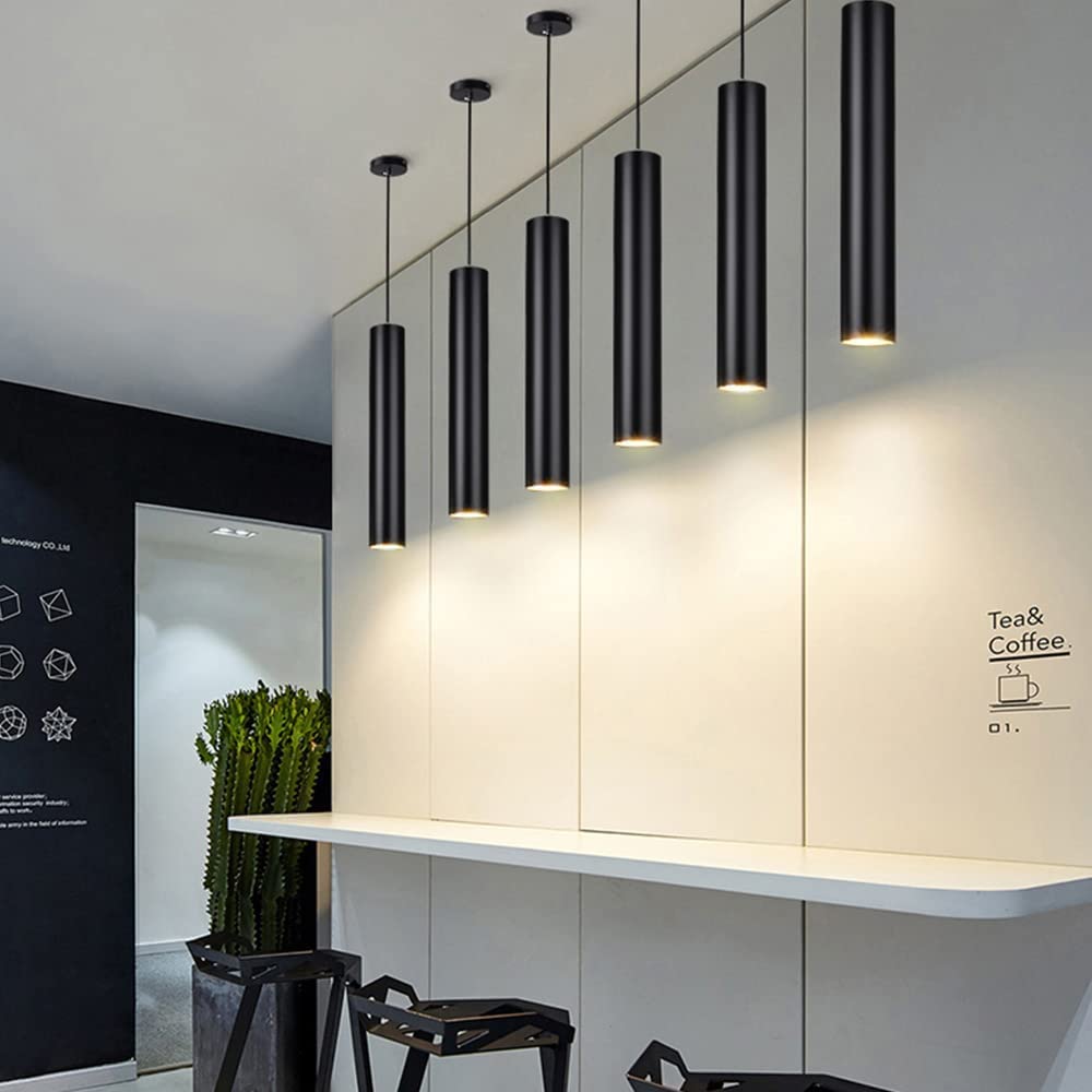 Lampa wisząca LED 5W Nordic długa rurka wisząca lampa kuchenna sufitowa lampa wisząca energooszczędna rura cylindryczna przemysłowy regulowany żyrandol na ladę barową Interesting