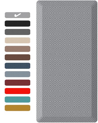 Image of Ophanie Kitchen Mats for Floor,3 /4 inch Thick,24x70 Anti Fatigue Cushioned Mat,Kitchen Rugs,Waterproof,Comfort Ergonomic Standing Mat for Office,Home,Sink with 99+ Pairs of Anti-Slip Bottom Ridges