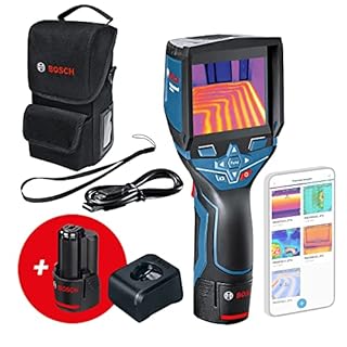 Bosch Professional 12V System Termocamera GTC 400 C (2 batterie 12 V, nuova custodia, con funzione app, temperatura: da -10 °C a +400 °C, risoluzione: 160 x 120 px) - Amazon Exclusive
