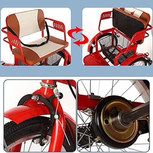Triciclo para adultos, triciclos para compras y viajes, bicicleta de 3 ruedas para mayores con asiento trasero y canasto grande para compras, frenos duales y horquilla delantera amortiguada miniatura 3