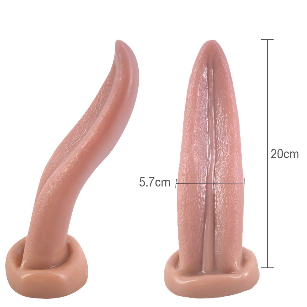 Realistico Lingua Dildo Profondo Sensibile Punto Piacere Stimolazione Bacchetta Del Pene Clitoride Vaginale Massaggio Albero Curvo Giocattolo Adulto