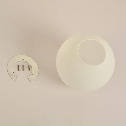Miniatura 3 de Pantalla de cristal de iluminación para lámpara colgante moderna lámpara de pared con forma de globo blanco esmerilado diámetro 7.87 pulgadas