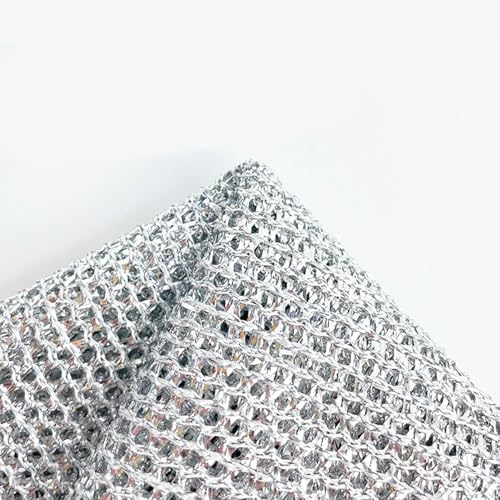 Image of 10-Piece Steel Wire Dishwashing Cloth Set - Non-Scratch Double-Layer Scrub Pads for Cleaning Dishes, Sinks & Stove Tops - Wet & Dry Use Kitchen Rags