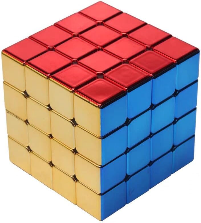Image of HAWKISTER Kids Sengso Legend 4x4 Metallic Speed Cube Metallic 4x4x4 Magic Cube Puzzle