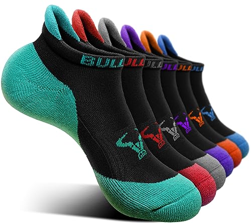 Image of BULLIANT Socks For Women 6Pairs-Womens Athletic Ankle Socks No Show Cushioned for Walking Running-Compression Arch Support