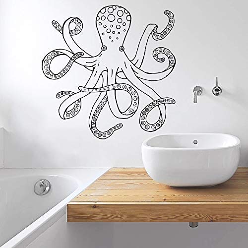 Pegatina de pared estilo marino vinilo decoración baño y salón 75x75 cm