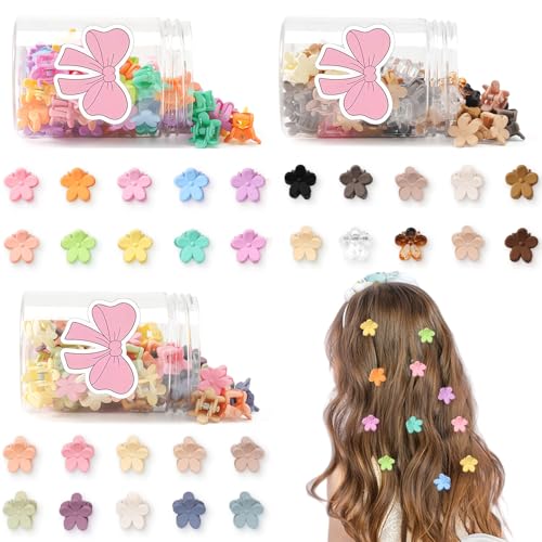 150 pcs Mini Flower Hair Clips Colorful Small Hair Clips Mini Claw Clips Cute Hair Accessories for Women Girls Kids Teens